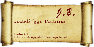 Jobbágyi Balbina névjegykártya